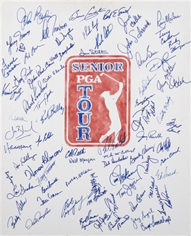 Senior PGA Tour Members 24"x 30" Multisigned Canvas with Trevino 70+ Signatures (JSA)